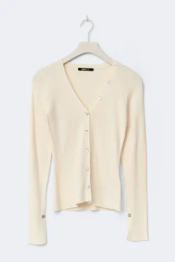 Knitted cardigan - Gelb - Dame - Gina Tricot