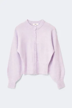Knitted cardigan - Lila - Dame - Gina Tricot