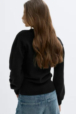 Knitted cardigan - Schwarz - Dame - Gina Tricot