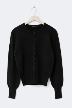 Knitted cardigan - Schwarz - Dame - Gina Tricot