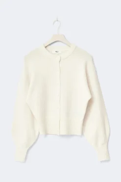Knitted cardigan - Weiß - Dame - Gina Tricot