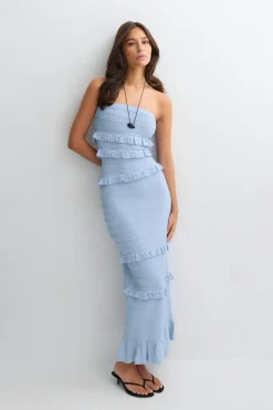 Knitted dress - Blau - Dame - Gina Tricot