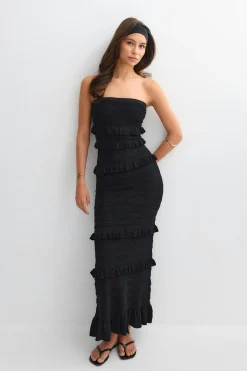 Knitted dress - Schwarz - Dame - Gina Tricot