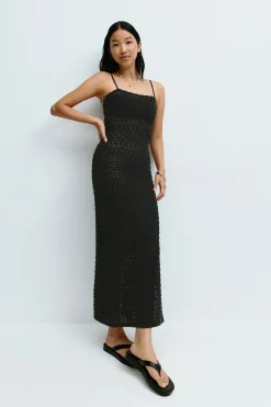 Knitted dress - Schwarz - Dame - Gina Tricot