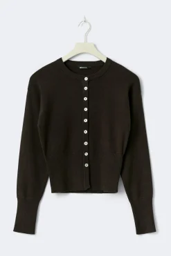 Knitted loungewear cardigan - Braun - Dame - Gina Tricot
