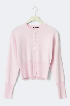 Knitted loungewear cardigan - Rosa - Dame - Gina Tricot
