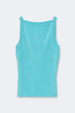 Knitted singlet - Blau - Dame - Gina Tricot