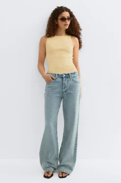 Knitted singlet - Gelb - Dame - Gina Tricot