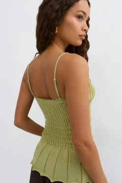 Knitted singlet - Grün - Dame - Gina Tricot