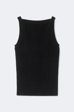 Knitted singlet - Schwarz - Dame - Gina Tricot