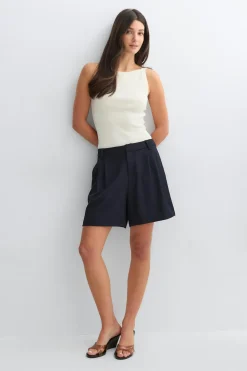 Knitted singlet - Weiß - Dame - Gina Tricot
