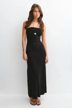 Knitted tube dress - Schwarz - Dame - Gina Tricot