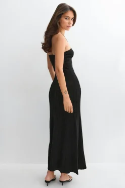 Knitted tube dress - Schwarz - Dame - Gina Tricot