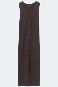 Knitted vest dress - Braun - Dame - Gina Tricot