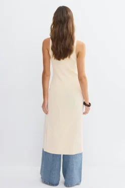 Knitted vest dress - Gelb - Dame - Gina Tricot