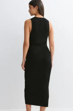 Knitted vest dress - Schwarz - Dame - Gina Tricot