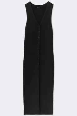 Knitted vest dress - Schwarz - Dame - Gina Tricot