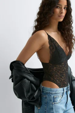 Lace body - Schwarz - Dame - Gina Tricot