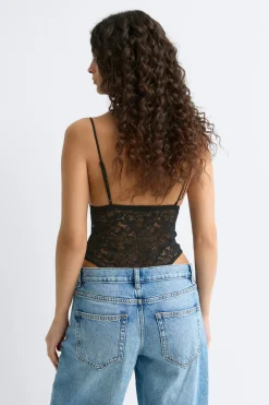 Lace body - Schwarz - Dame - Gina Tricot