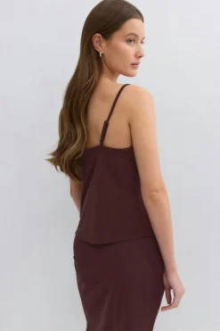 Lace detail singlet - Braun - Dame - Gina Tricot