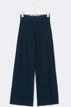 14+ lace detail trousers - Blau - Gina Tricot