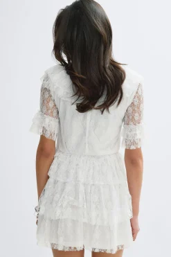 14+ lace dress - Weiß - Gina Tricot