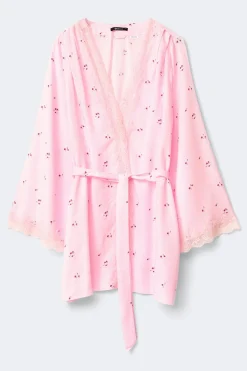 Lace loungewear robe - Rosa - Dame - Gina Tricot