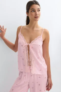 Lace loungewear singlet - Rosa - Dame - Gina Tricot