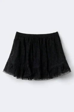 Lace mini skirt - Schwarz - Dame - Gina Tricot