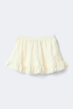 Lace mini skirt - Weiß - Dame - Gina Tricot