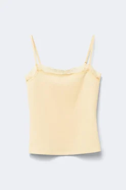 14+ lace singlet - Gelb - Gina Tricot