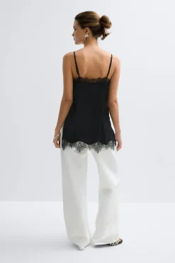 Lace singlet - Schwarz - Dame - Gina Tricot