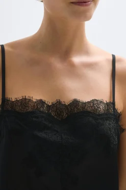 Lace singlet - Schwarz - Dame - Gina Tricot