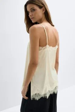 Lace singlet - Weiß - Dame - Gina Tricot