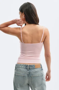 Lace strap singlet - Rosa - Dame - Gina Tricot