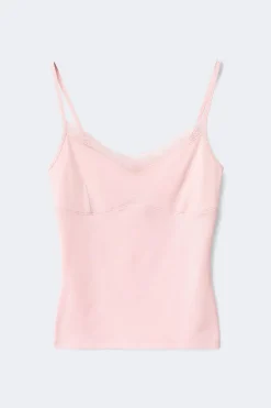 Lace strap singlet - Rosa - Dame - Gina Tricot