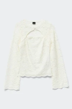 Lace top - Weiß - Dame - Gina Tricot