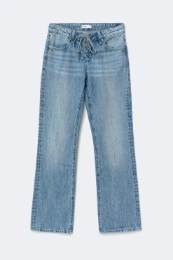 Lacing jeans - Blau - Dame - Gina Tricot