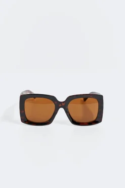 large square sunglasses - Braun - Dame - Gina Tricot