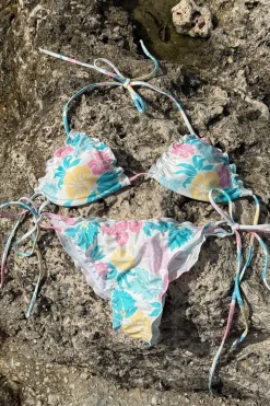14+ lexi ruched bikini bottom - Blau - Gina Tricot