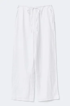 linen blend trousers - Weiß - Dame - Gina Tricot