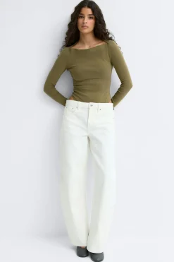 Long sleeve body - Grün - Dame - Gina Tricot