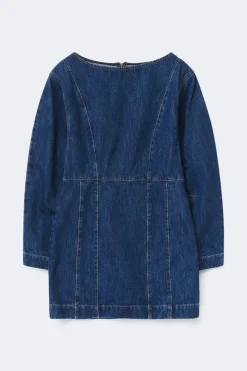 Longsleeve denim dress - Blau - Dame - Gina Tricot