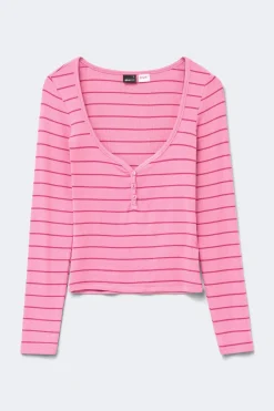 Long sleeve loungewear top - Rosa - Dame - Gina Tricot