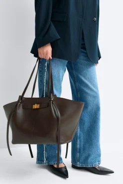 Long strap pu bag - Braun - Dame - Gina Tricot