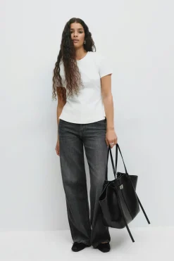 Long strap pu bag - Schwarz - Dame - Gina Tricot