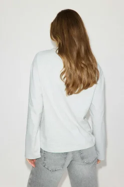 Loose fit long sleeve tee - Grau - Dame - Gina Tricot