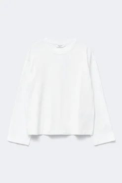 Loose fit long sleeve tee - Weiß - Dame - Gina Tricot