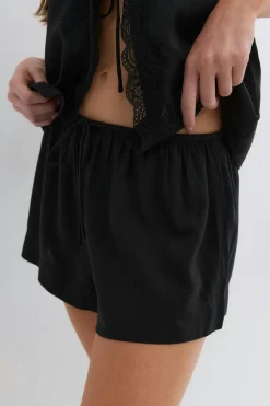 Loungewear shorts - Schwarz - Dame - Gina Tricot