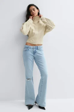 Low full length flare jeans - Blau - Dame - Gina Tricot